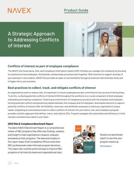 Image for A Strategic Approach to Addressing Conflicts of Interest