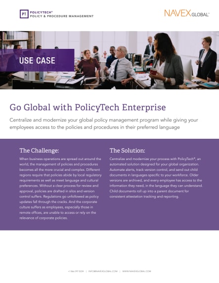 Image for PolicyTech Use Case - Go Global With PolicyTech Enterprise.pdf